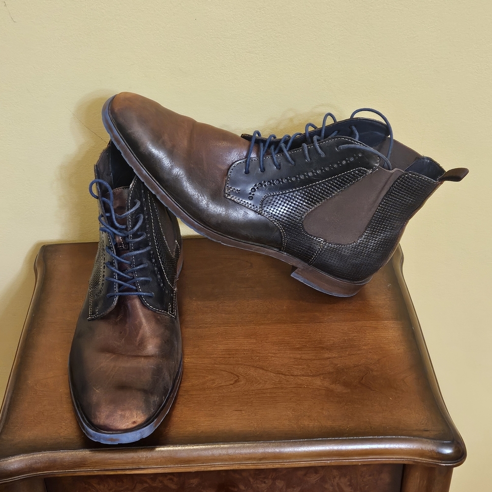 Stacy Adams Men's Rupert Plain Toe Lace And Gore Boot size 11